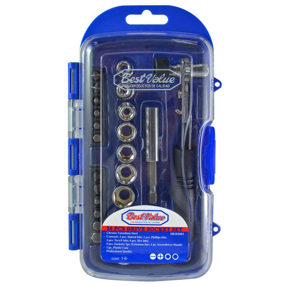 Best Value Socket and Bits Set (24-Piece) H0183003