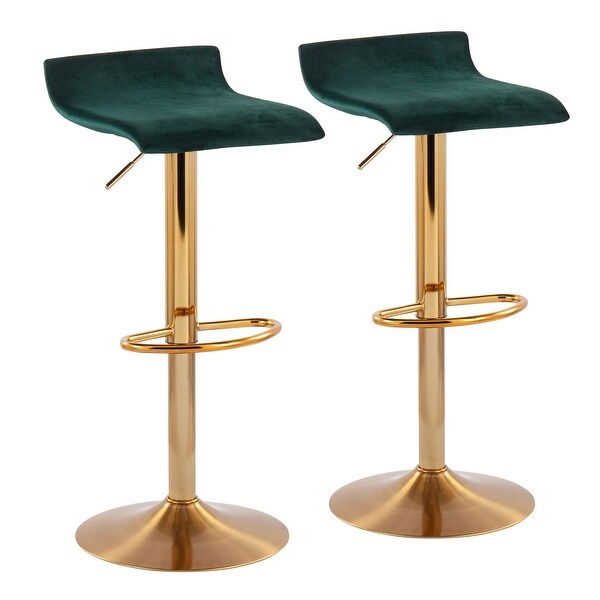 Silver Orchid Tower Ale Gold Adjustable Bar Stool - Set of 2