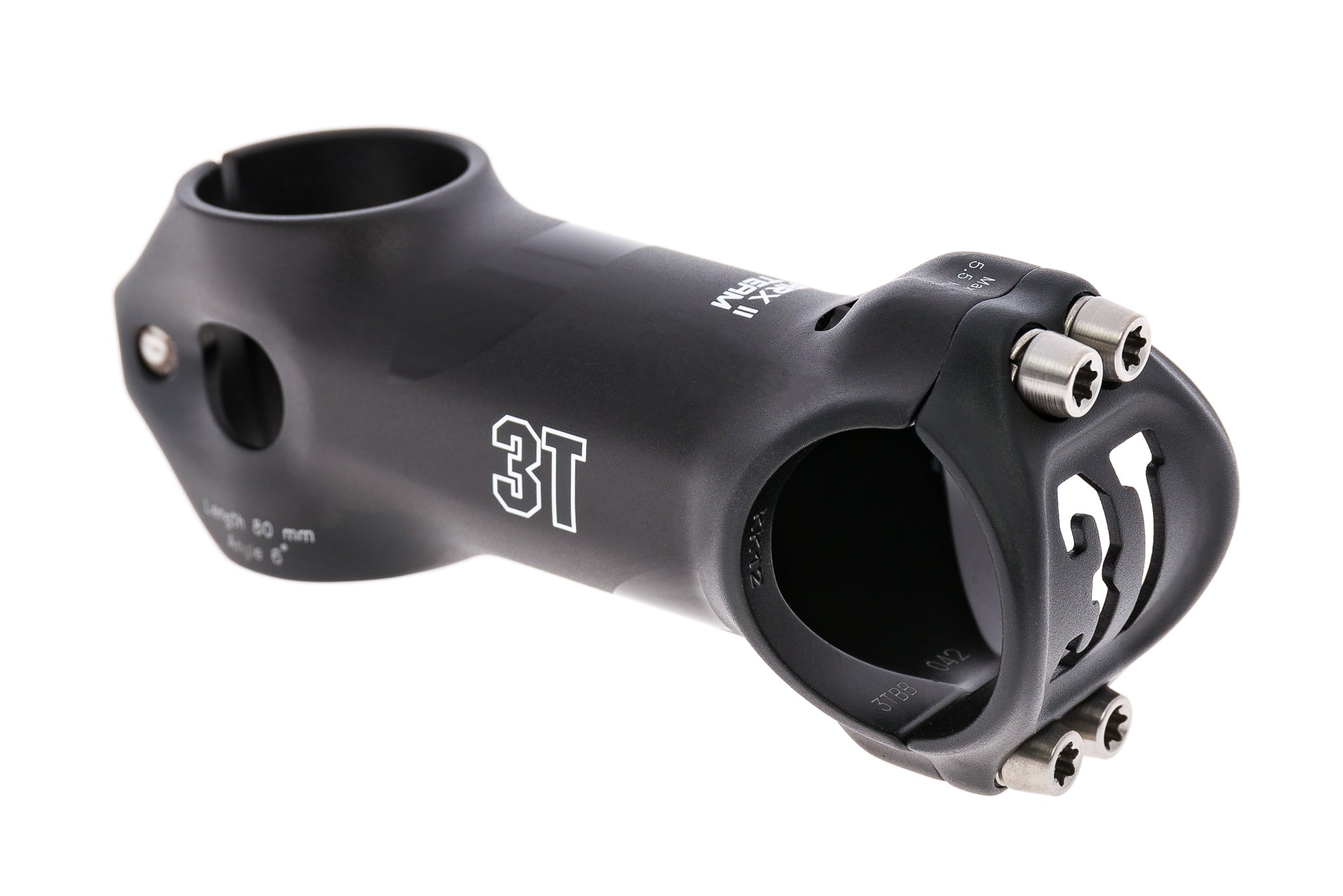 3T ARX-II Team Stem 31.8mm 80mm 6 Degree Aluminum Black