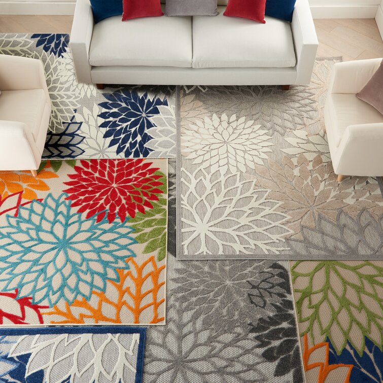 Rosario Navy/Ivory/Taupe Indoor/Outdoor Rug