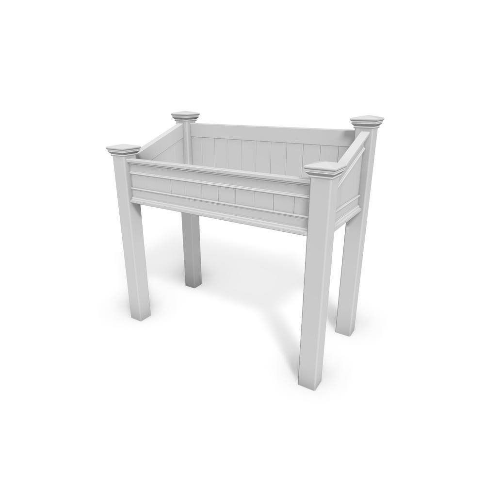 VITA Liberty 48 in. x 24 in. White Vinyl Accessible Raised Garden Bed VA68240