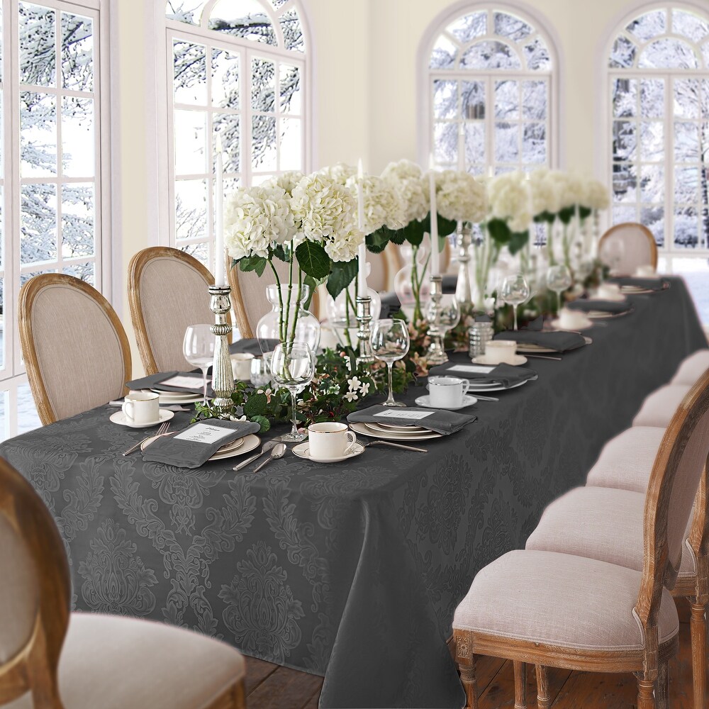 Elrene Barcelona Damask Elegant Fabric Tablecloth