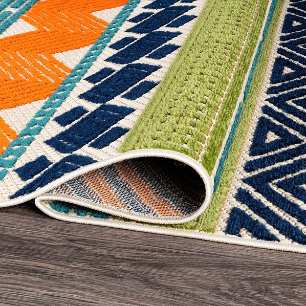 World Rug Gallery Marbella Contemporary Boho Indoor outdoor Area Rug