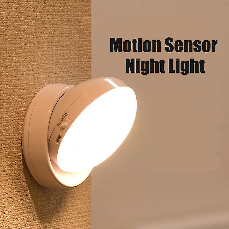 Led Usb Charging Motion Sensor Night Light Round Energy-saving Led Lamp Bedroom Sound/light Control Corridor Home Bathroom