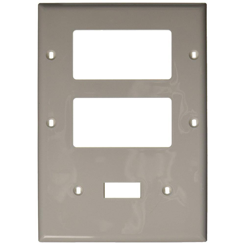 Leviton White 3-Gang 1-Toggle2-DecoratorRocker Wall Plate (1-Pack) 80731-W