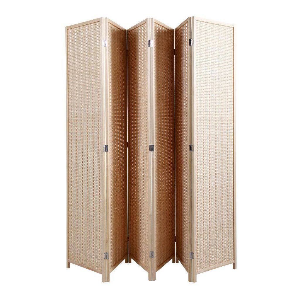 Cisvio 72 in. Bamboo Garden Fence Folding Privacy Screens Freestanding Room Dividers D0102HPNFEV