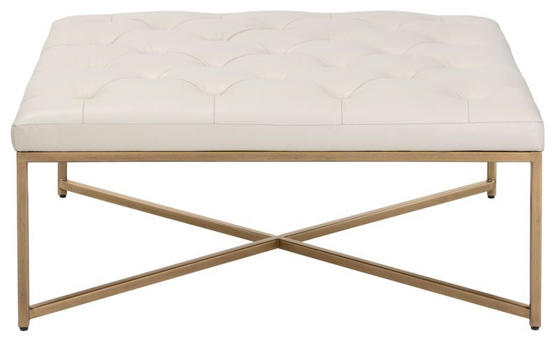 Sunpan MIXT Endall Ottoman   Square   Contemporary   Footstools And Ottomans   by Unlimited Furniture Group  Houzz