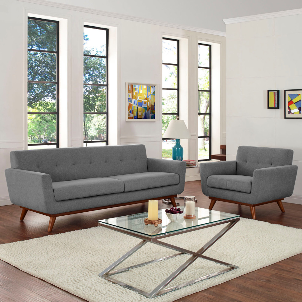 Engage Armchair and Sofa Set of 2 by Modway   Contemporary   Living Room Furniture Sets   by BisonOffice  Houzz