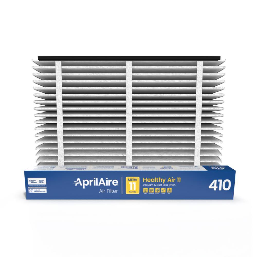 AprilAire 16x25x4 410 Air Cleaner Filter for Whole-House Air Purifier Models 14101610241024164400 MERV 11 (2-pack) 410 02