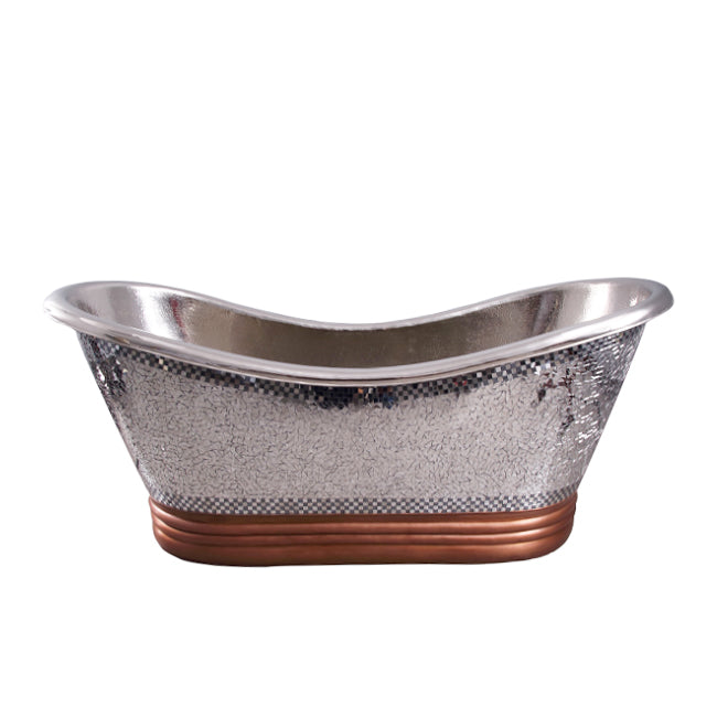 Galileo 72″ Copper Double Slipper Tub