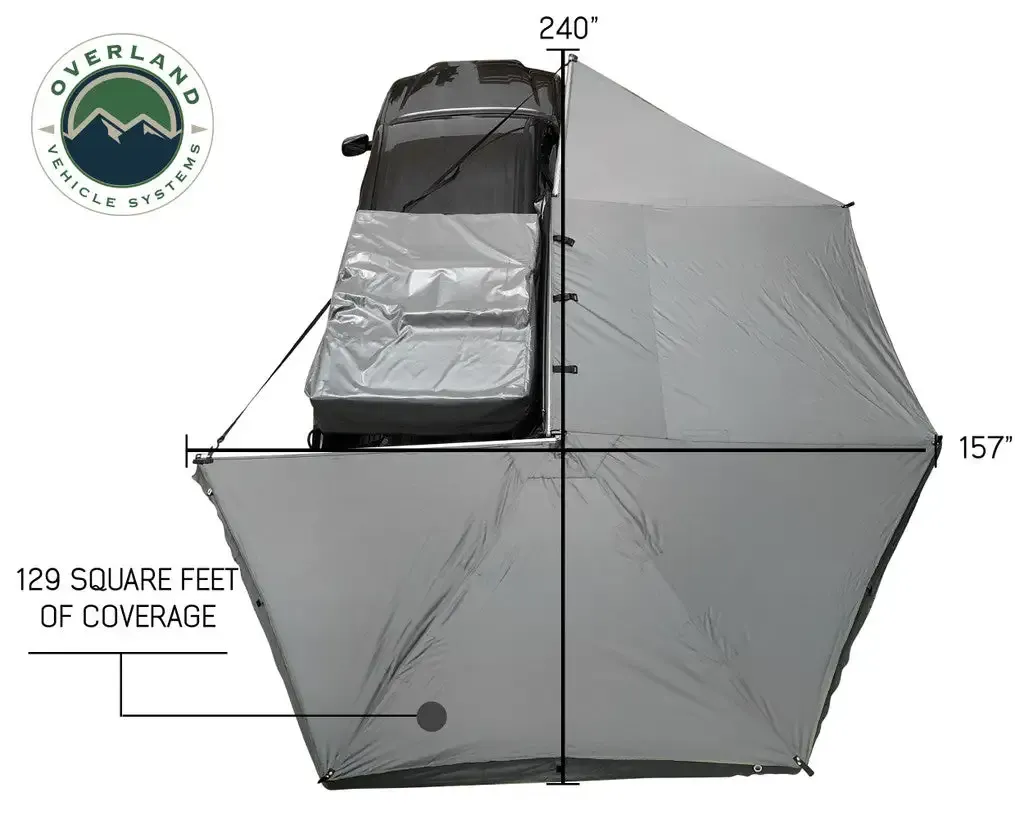 Awning 270 Dark Gray Cover With Black Transit Cover & Brackets for Passengar Side