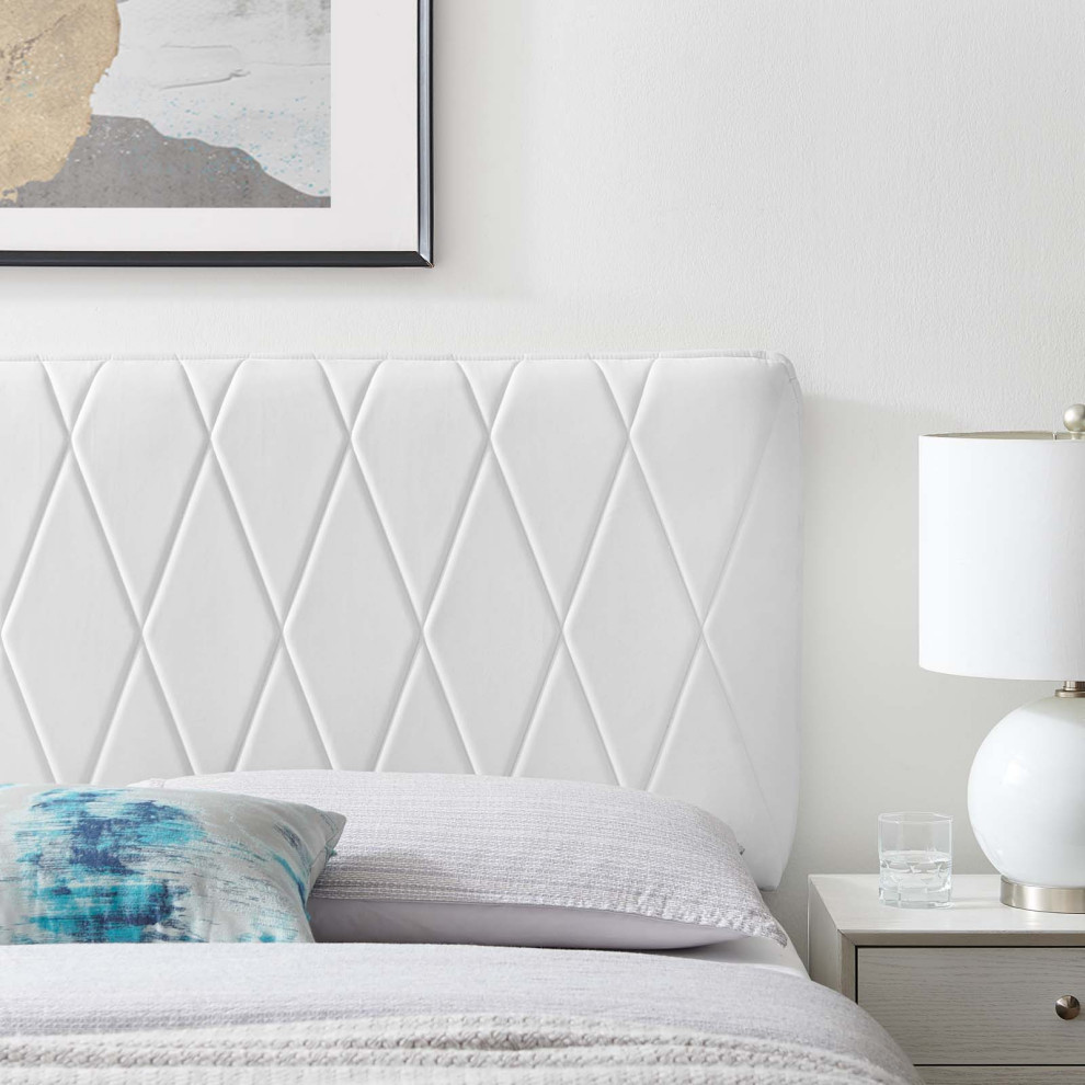 Leila Performance Velvet King/California King Headboard   Transitional   Headboards   by Modway  Houzz