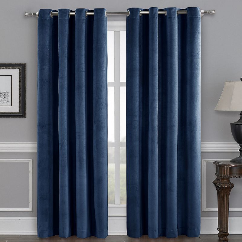 B. Smith 2-pack Velvet Total Blackout Window Curtain Set