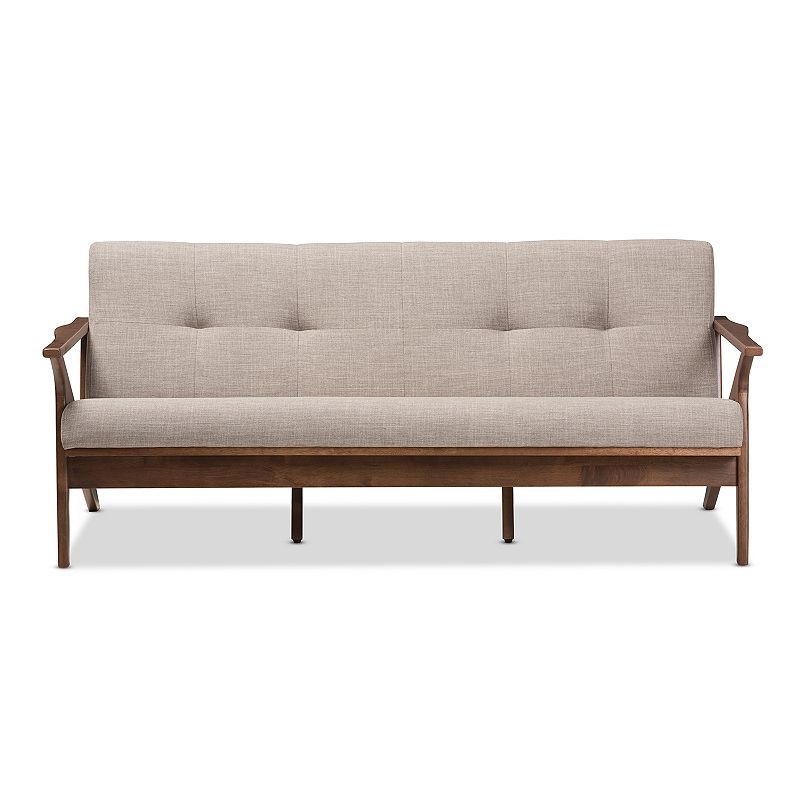 Baxton Studio Bianca Gray Mid-Century Modern Sofa