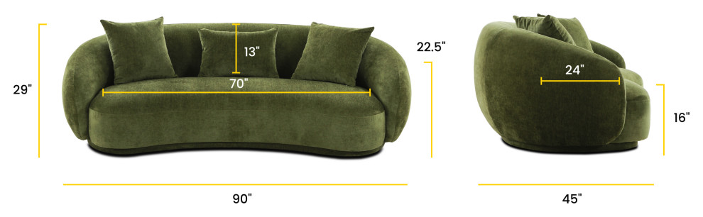 Poly and Bark Nimes Sofa   Contemporary   Sofas   by Edgemod Furniture  Houzz