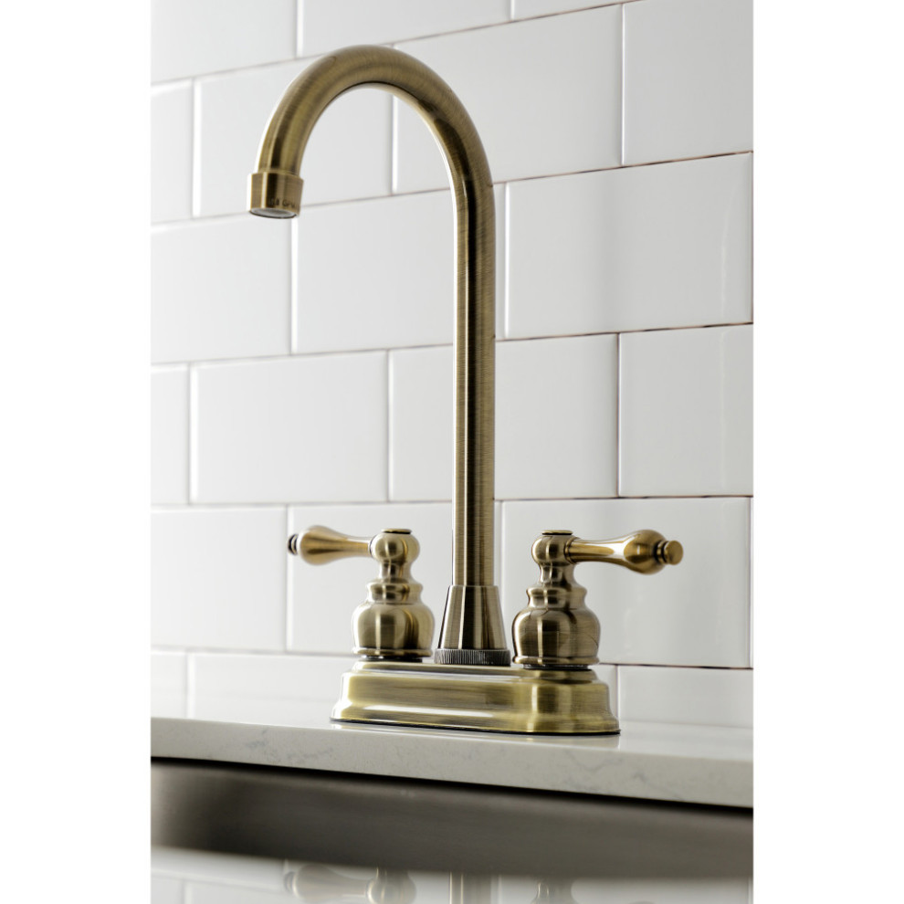 Kingston Brass KB492AL Victorian 4 quotCenterset High Arch Bar Faucet   Traditional   Bar Faucets   by Kingston Brass  Houzz