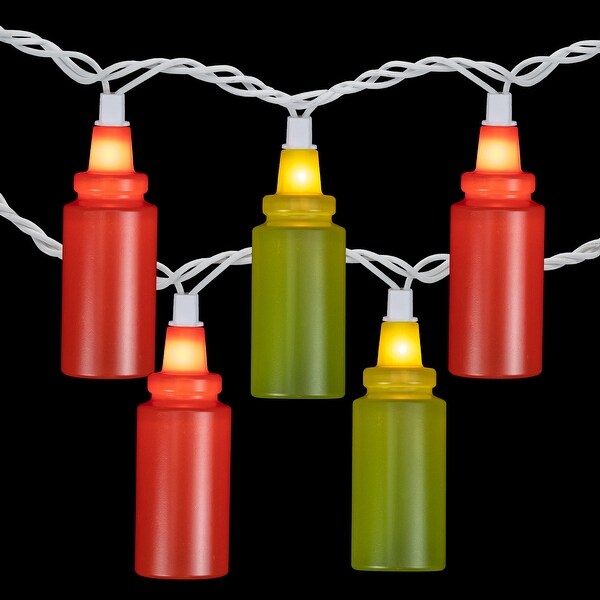 Ketchup Mustard Squeeze Bottles Patio Light Set