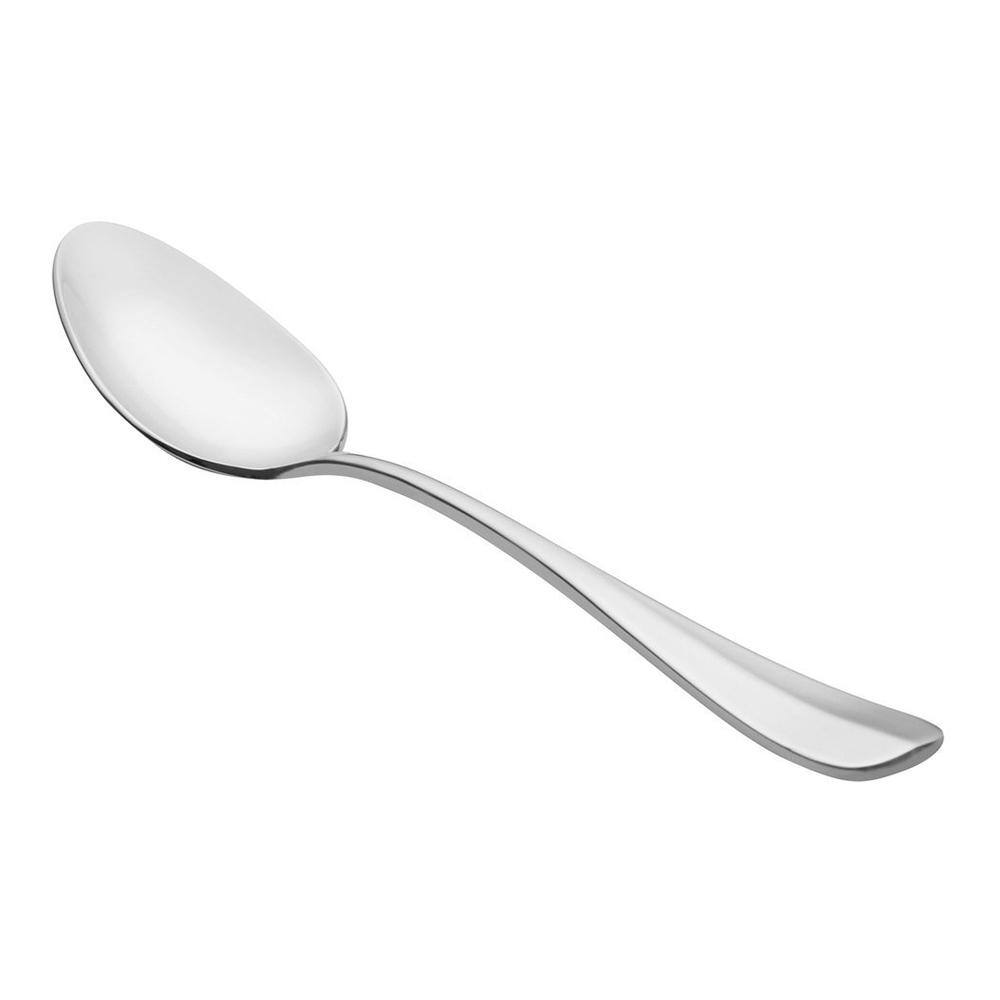 Oneida Baguette Silver 1810 Stainless Steel Oval Bowl SoupDessert Spoon (12-Pack) T148SDEF