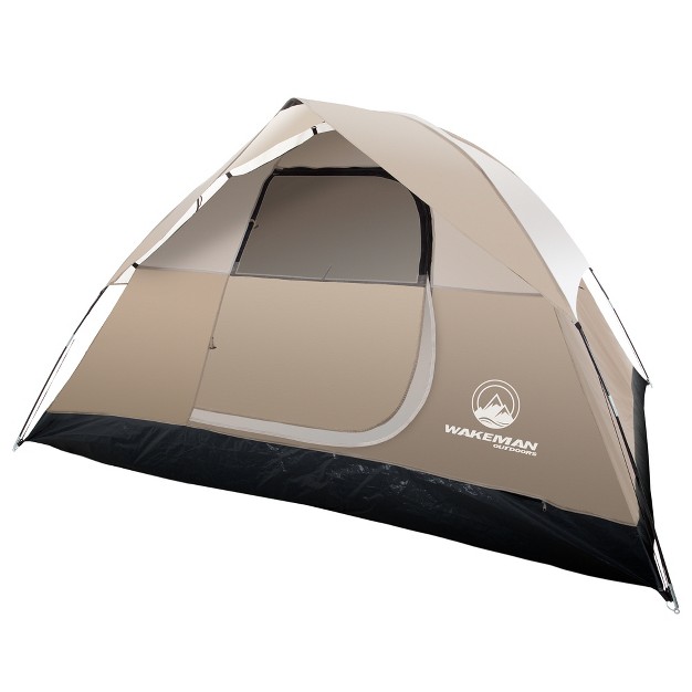 Leisure Sports 4 person Dome Tent With Carry Bag Tan