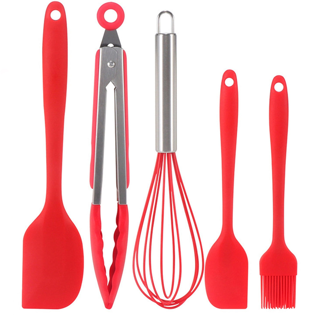 Kitchen Utensil Set Silicone - Nonstick Baking Spatula Kit Cooking Brush Set