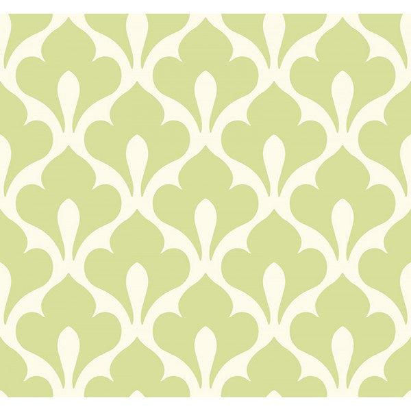 Grenada Wallpaper in Green from the Tortuga Collection