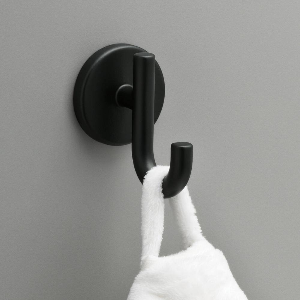 Delta Lyndall Single Towel Hook in Matte Black LDL35-MB