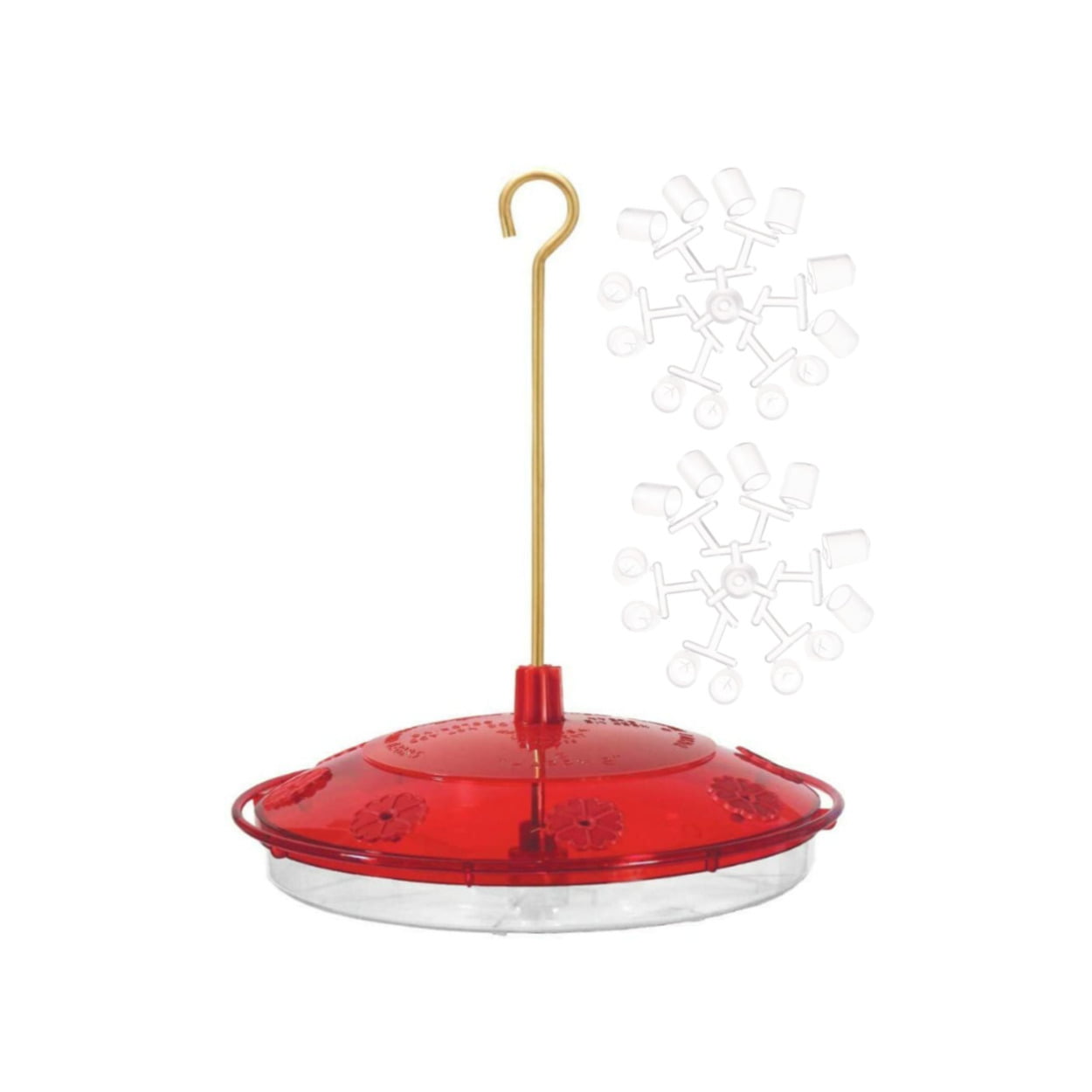 Droll Yankees Happy Eight 2 Hummingbird Feeder with Nectar Guard Tips (2-Pack)