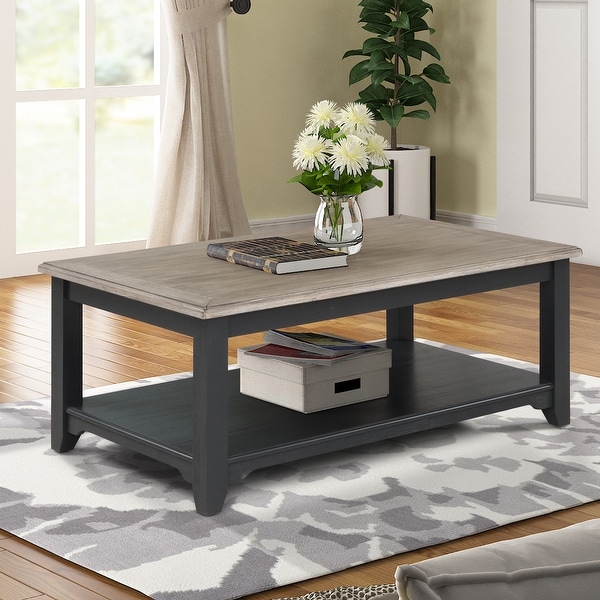 Summerville Soft White Wash Wire Brushed Gray 3 Piece Set (1-Cocktail 2-End Tables)