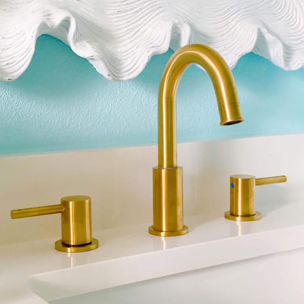 Lulani St Lucia Collection 8 in Widespread 2Handle Bathroom Faucet in Gold finish