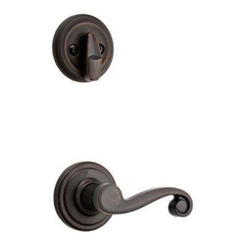 Kwikset Shelburne Sgl Cyl Handleset w/Lido Door Lever in VB