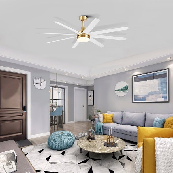 65 Inch Gold Ceiling Fan with Light Remote(8-Blade) Shopping - The Best Deals on Ceiling Fans | 40886117