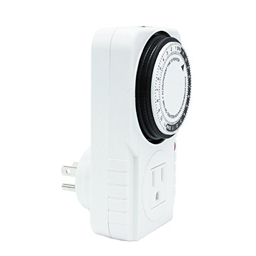 AquaSprouts Programmable Timer - 24 Hour Heavy Duty Plug-in Mechanical Timer