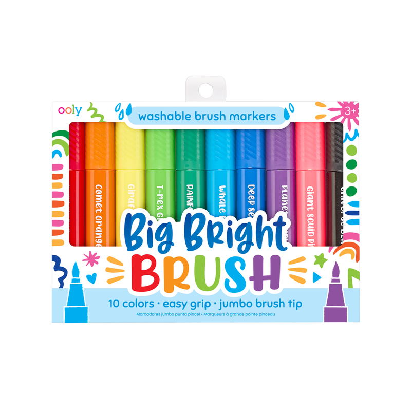 Big Bright Brush Markers - Set of 10 by OOLY