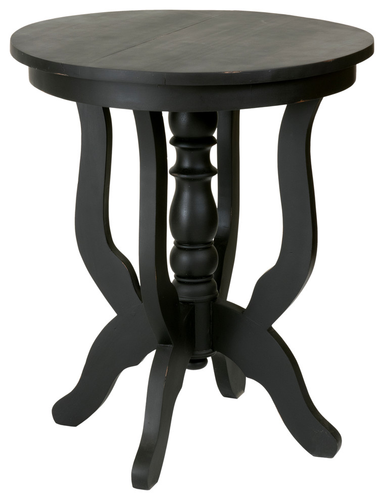 East at Main Barron Round Rubberwood Accent Table   Traditional   Side Tables And End Tables   by East at Main  Houzz