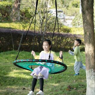 PLAYBERG Round Net Tree Spider Web Swing QI003912