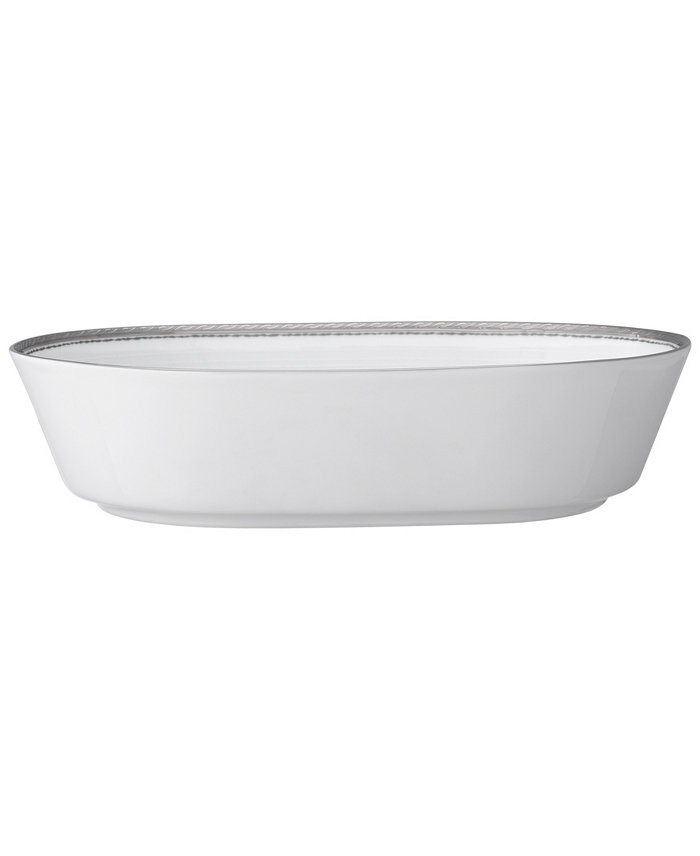 Noritake Whiteridge Platinum Oval Vegetable Bowl 32 Oz.