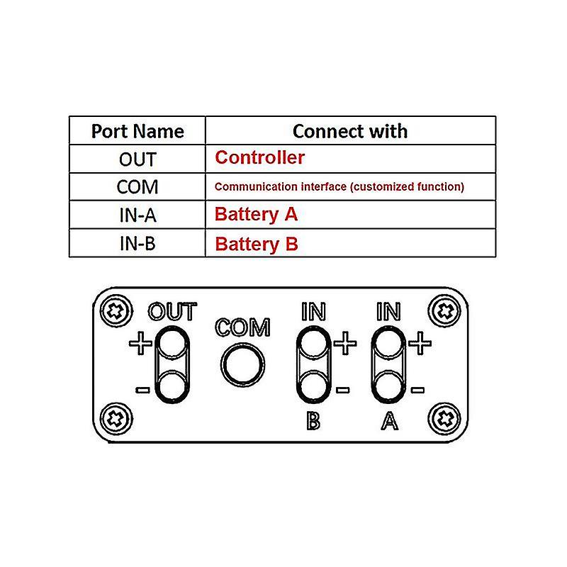 Dual Battery Connection Adapter Switcher Module Increase Battery Capacity Dual Battery Parallel Mod