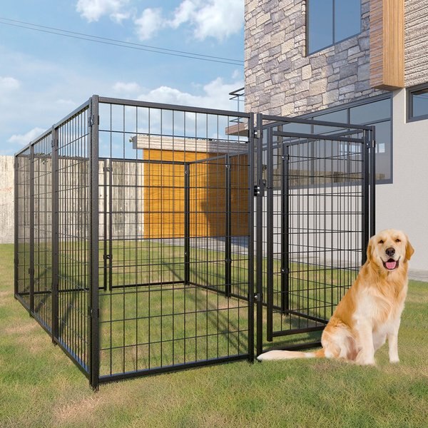 Coziwow by Jaxpety Outdoor Dog Kennel Playpen， 6.9 x 4.6 x 3.8-ft