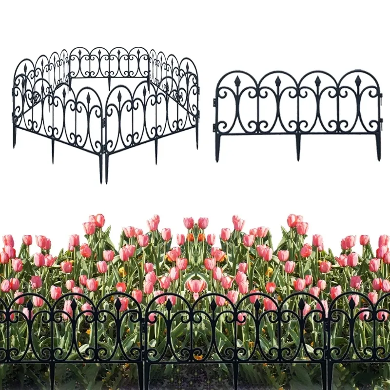 Factory supply bestseller European plastic plug in garden fence pastoral fence/practical garden small fence/free stitching fence