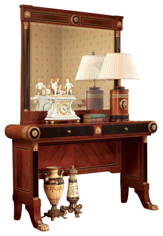 Entryway Console With Bronze and Black Accents   Traditional   Console Tables   by Infinity Furniture  Houzz