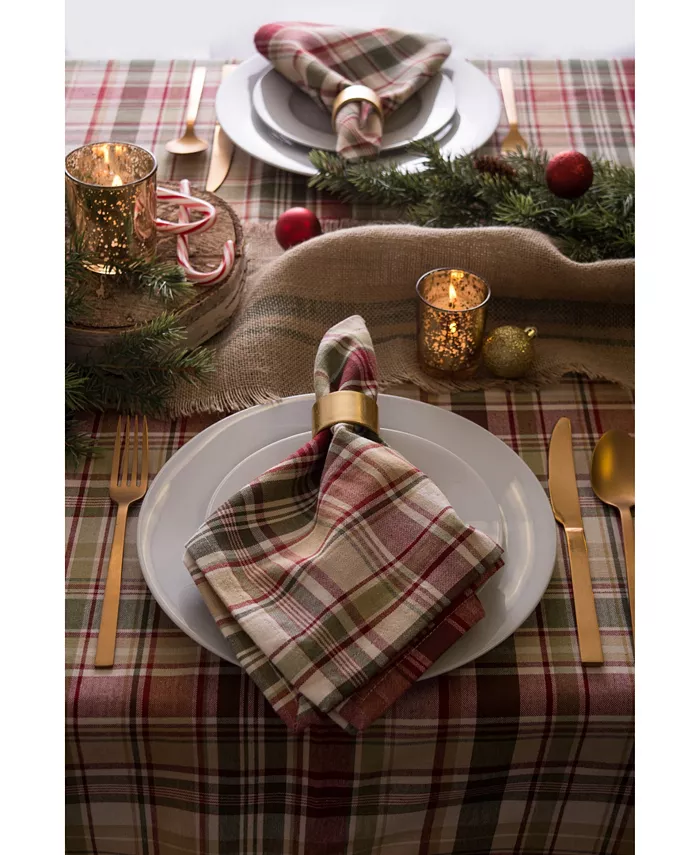 Design Imports Give Thanks Plaid Table Runner