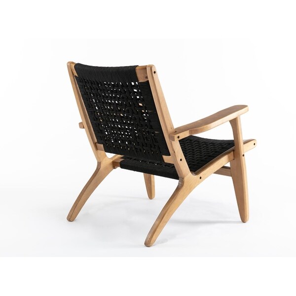 Boraam Harrison Black and Oak Woven Chair