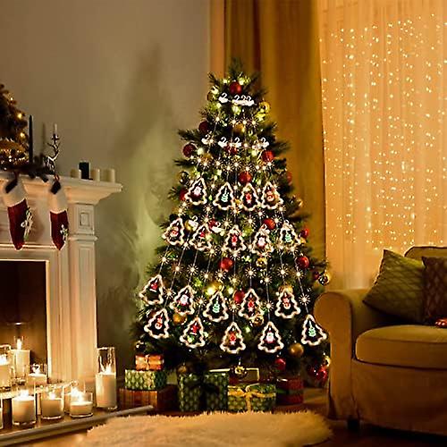 Christmas Lights Decorations - 10ft 120LED Curtain Lights for Xmas Decor （Tree）