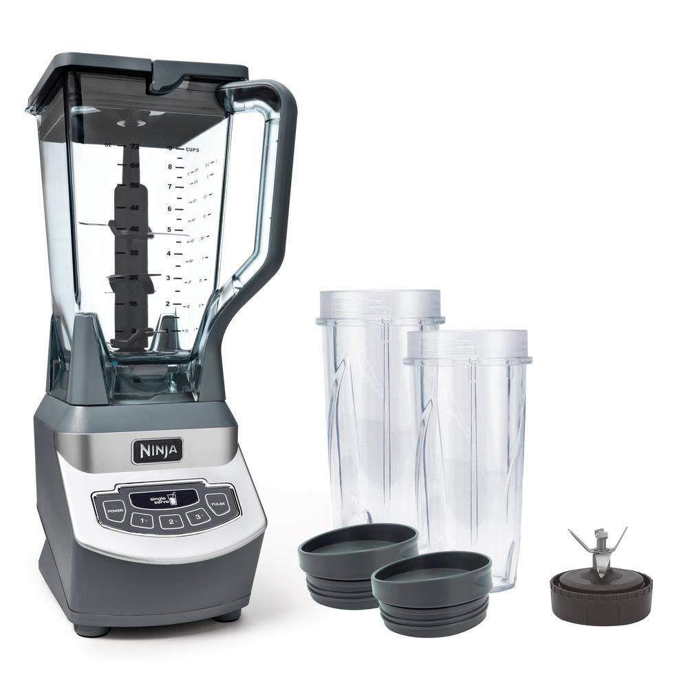 NINJA Nutri Ninja 72 oz. 3-Speed Black Professional Blender with 2 Single Serve Cups (BL660) BL660