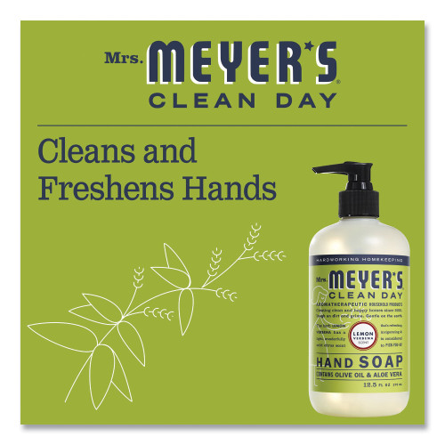 Mrs. Meyer's Clean Day Liquid Hand Soap， Lemon， 12.5 oz， 6/Carton (651321)