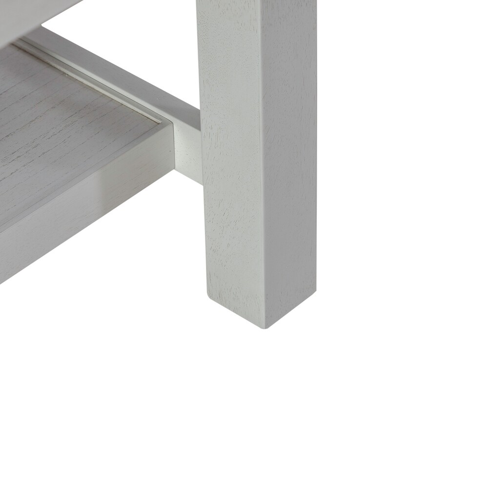 Brook Bay Textured White Carbon Gray Trestle Table Set