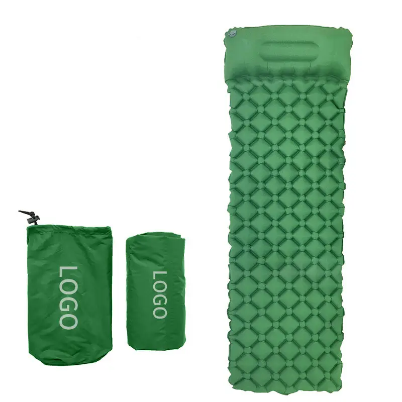 Kongbo Compact Lightweight Ultralight Inflatable Sleeping Pad Camping Mat intex Air Mattress with built in pump