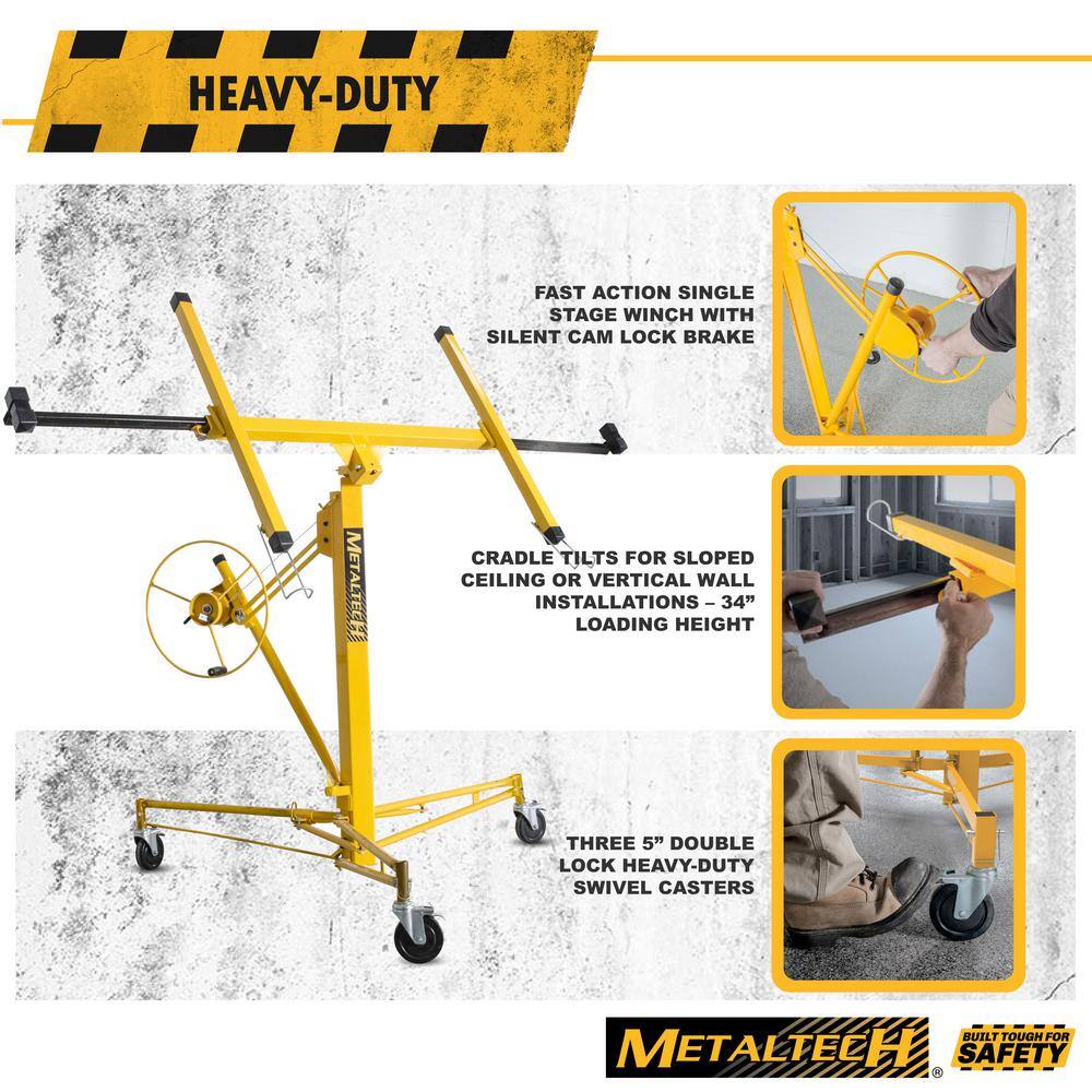 MetalTech 48.4 in. x 57 in. x 58 in. Jobsite Series Drywall Panel Hoist Tool Panel Sheet Carrier for Wall or Ceiling Installation I-IDPL