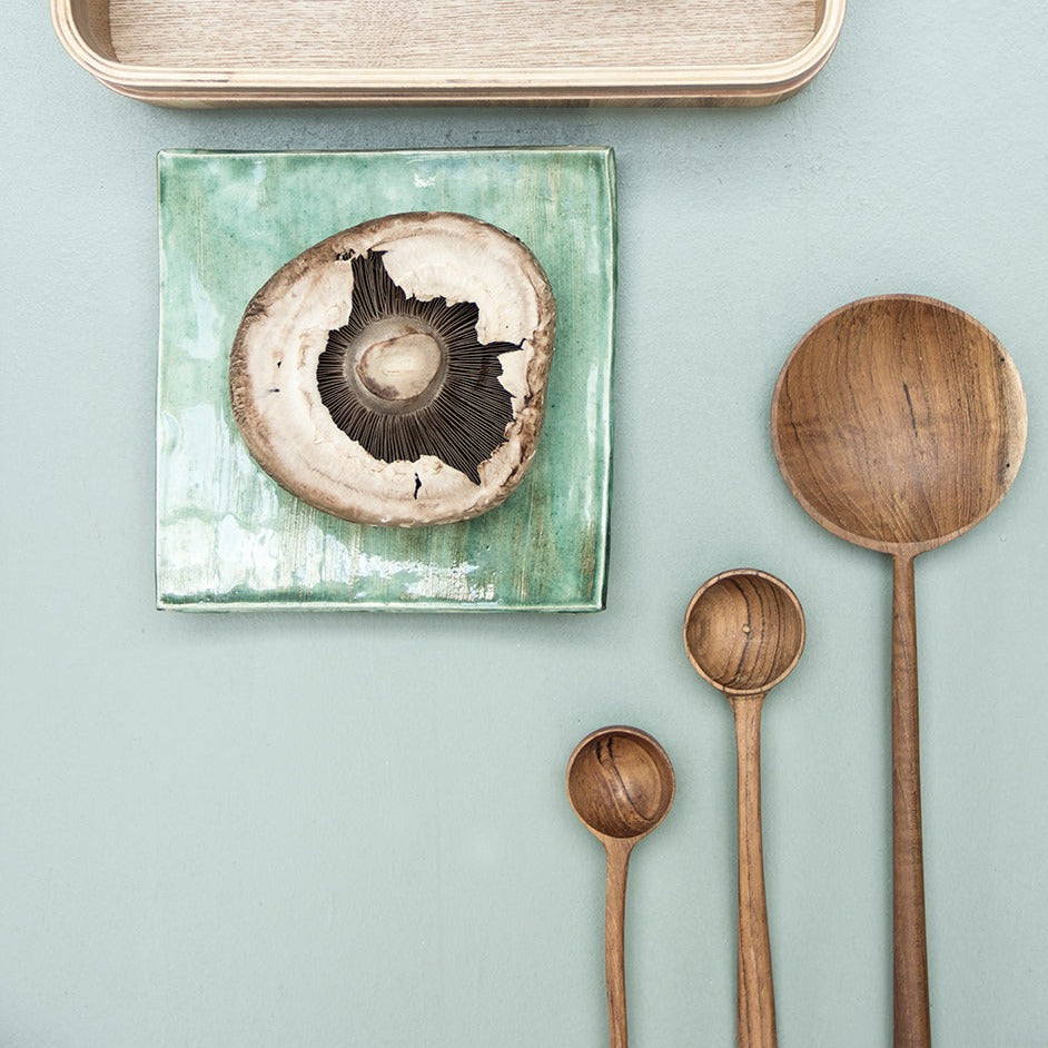 Wooden ladle round