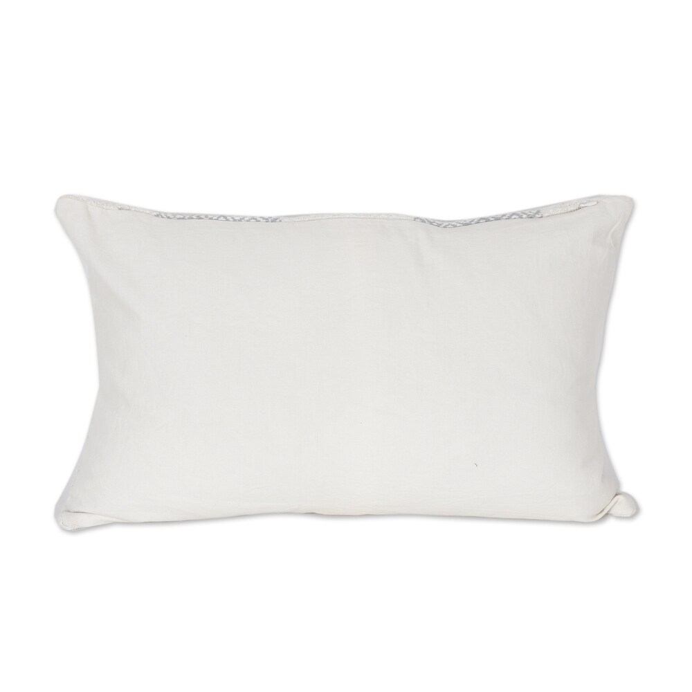 Novica Handmade Diamond Elegance In Grey Cotton Cushion Covers (Pair)